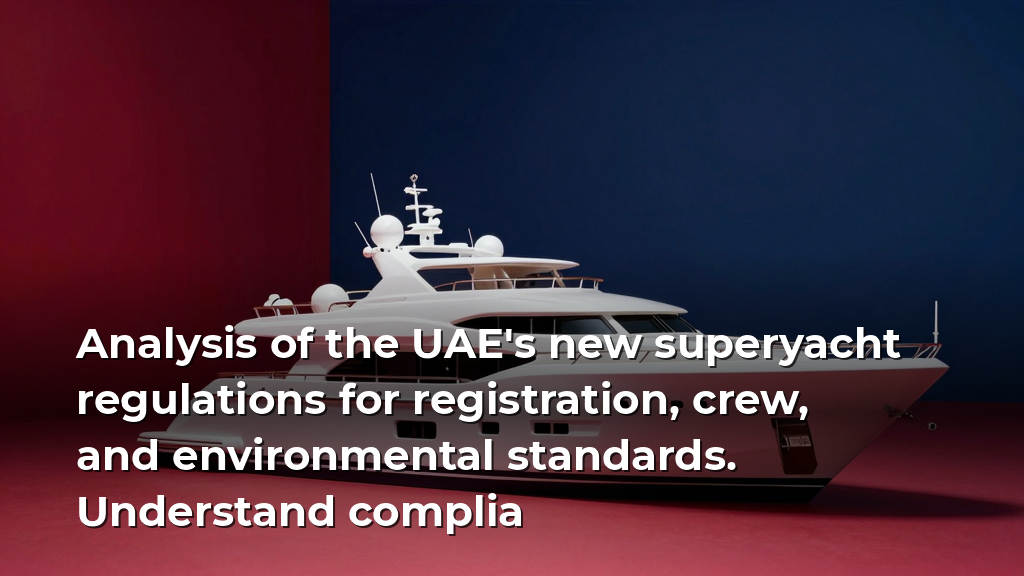 UAE Superyacht Code and New Maritime Regulations